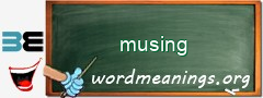 WordMeaning blackboard for musing